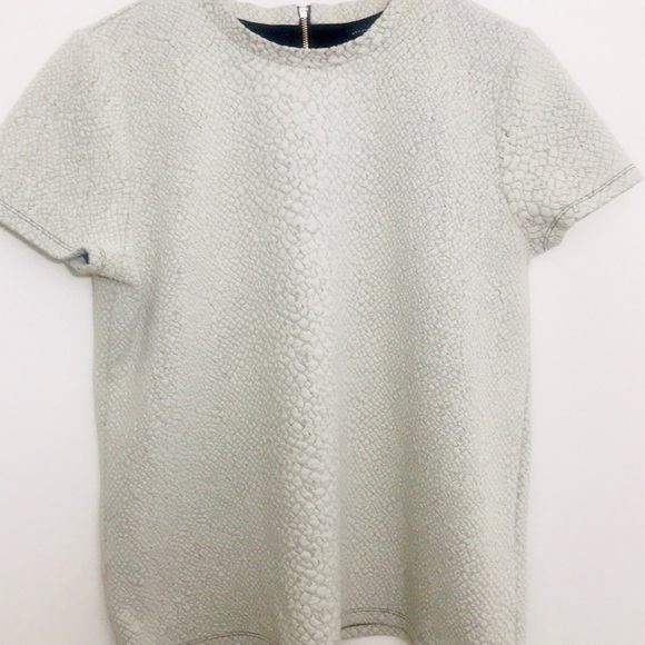 |Ann Taylor| Light Gray Pebbled Blouse Size Large - Picture 6 of 6